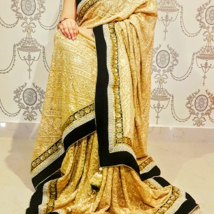 Crochet saree for party